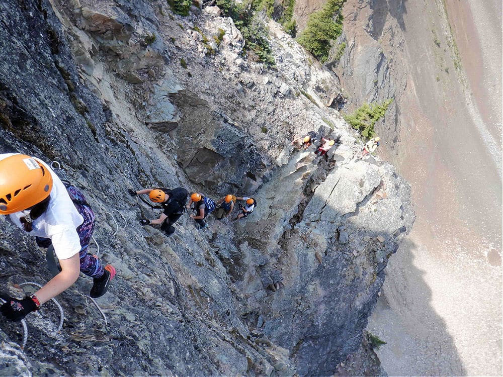 via ferrata at kicking horse mountain resort