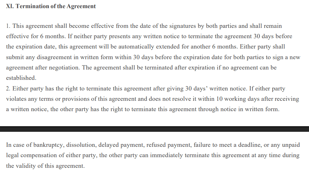 CJdropshipping dropshipping policy termination clause